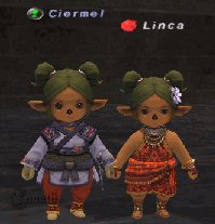 Ciermel and Linca, FFXI TaruTaru of Fenrir