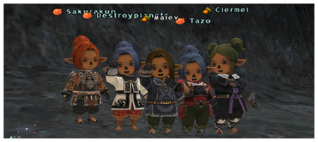 Group Piccture with the TaruTaru Girls, Sakurakun, Destroyplanets, Maiev, Tazo and Ciermel, FFXI of Fenrir